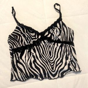 Zebra print tank top